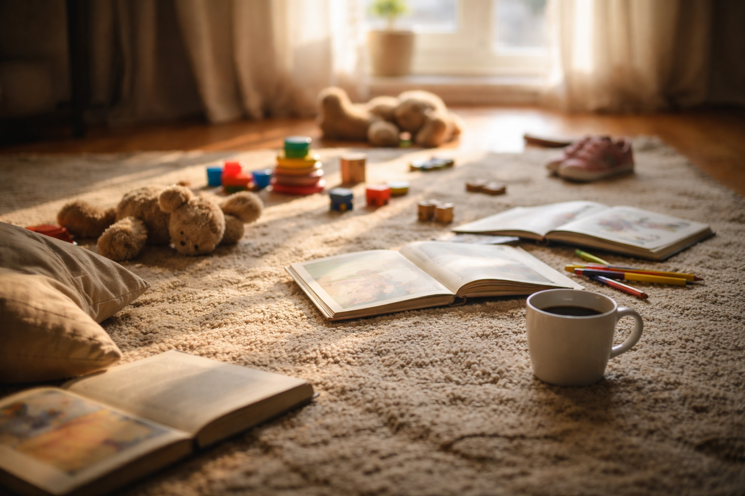 Cozy corner with toys